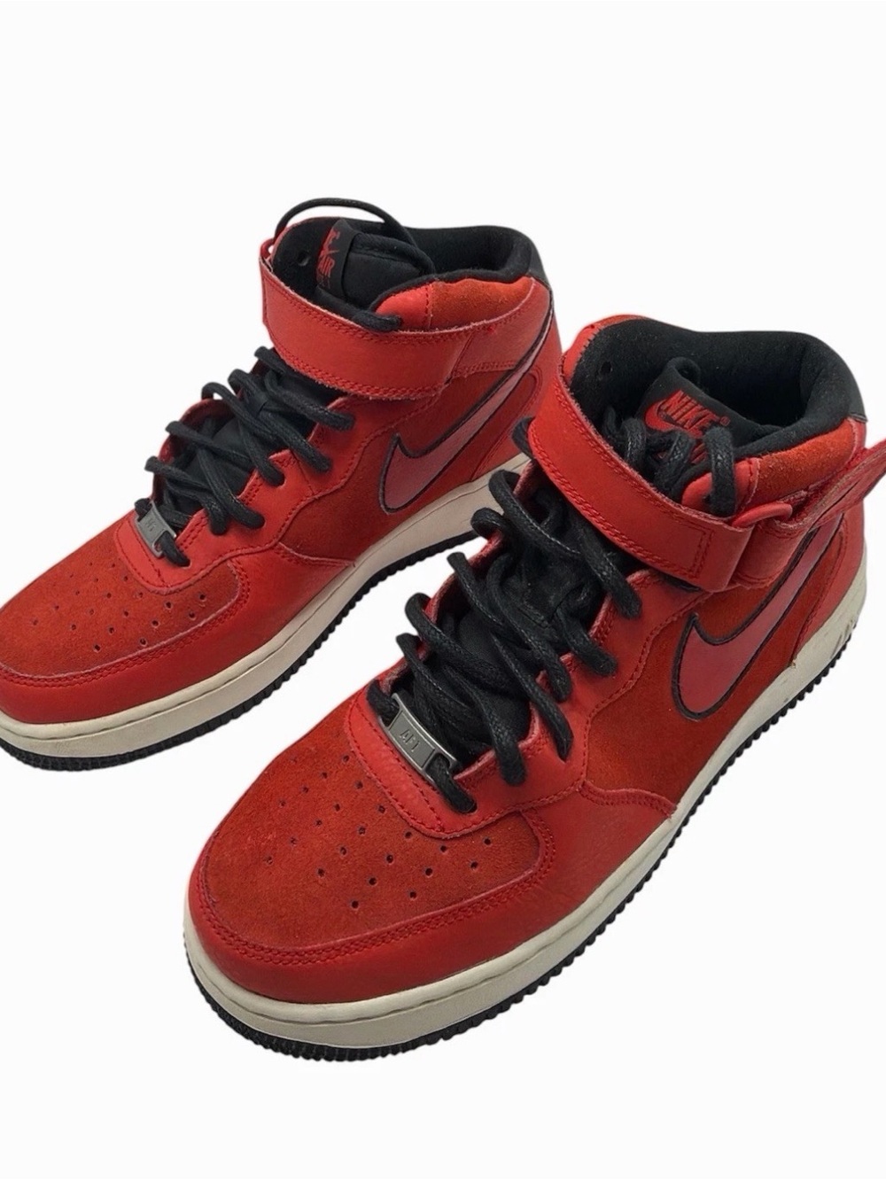 Nike Women’s Air Force 1 - 07 Mid Suede Red Black White 807448-600 US 9